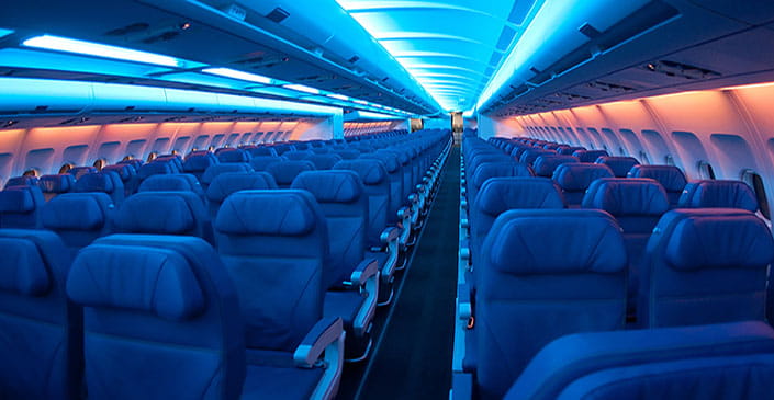 Why Are Most Plane Seats Blue and Other Facts About Aircraft Design
